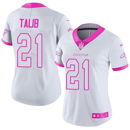 Women White Pink Limited Rush jerseys-021